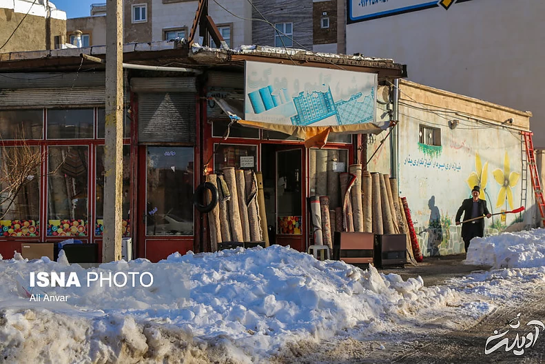 (تصاویر) اردبیل پس از ۱۰ روز بارش برف